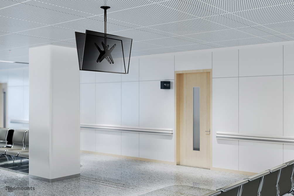 Neomounts FPMA-C340DBLACK Support de plafond pour écran de 32-75" - h106-156 cm